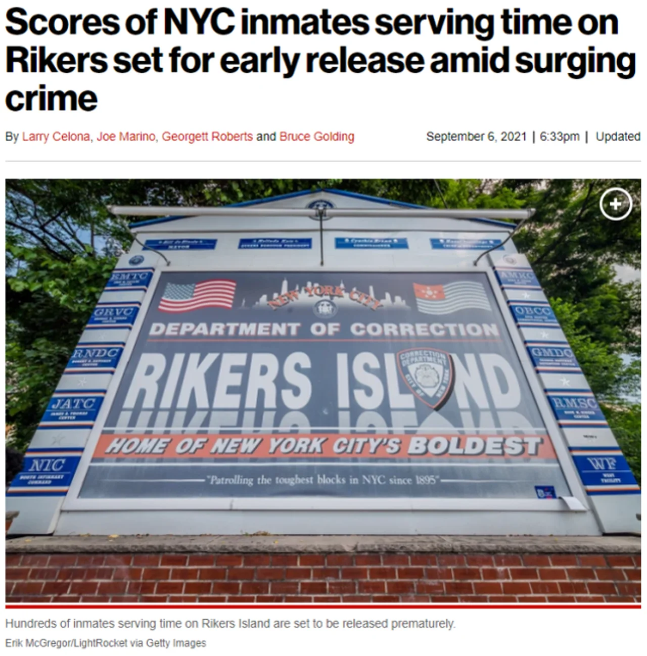 狱警短缺怎么办?纽约市长宣布提前释放囚犯,被指责不在乎人命