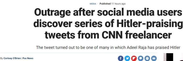 “世界需要希特勒”？自由撰稿人惹众怒，CNN急“灭火”