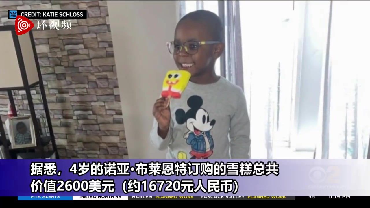 美国一名4岁男童花2600美元网购51箱海绵宝宝雪糕