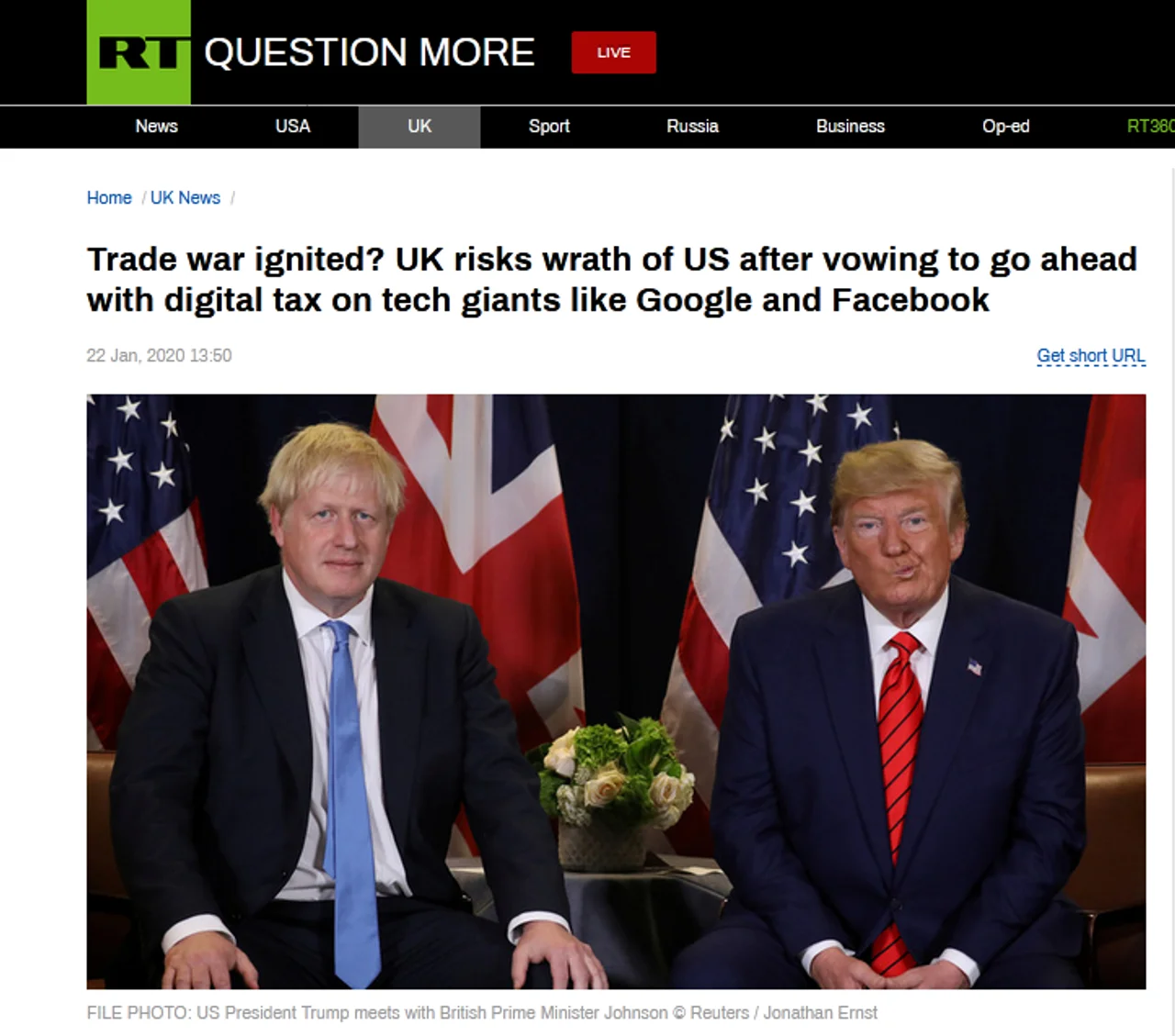 美法刚就“数字税”冲突暂时“停火”,英国强硬表态:将继续推进征税计划