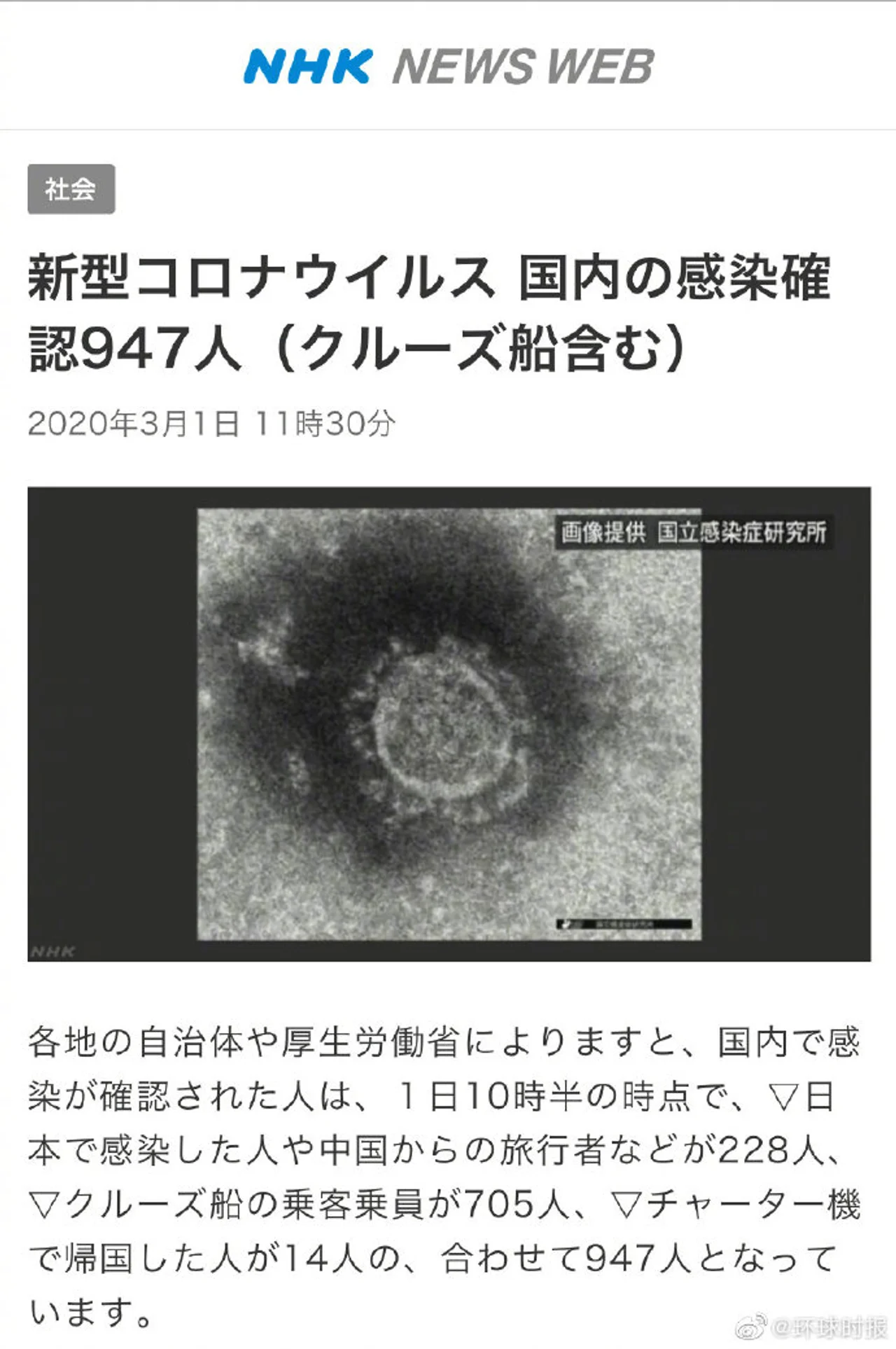 日本新冠肺炎感染者947人