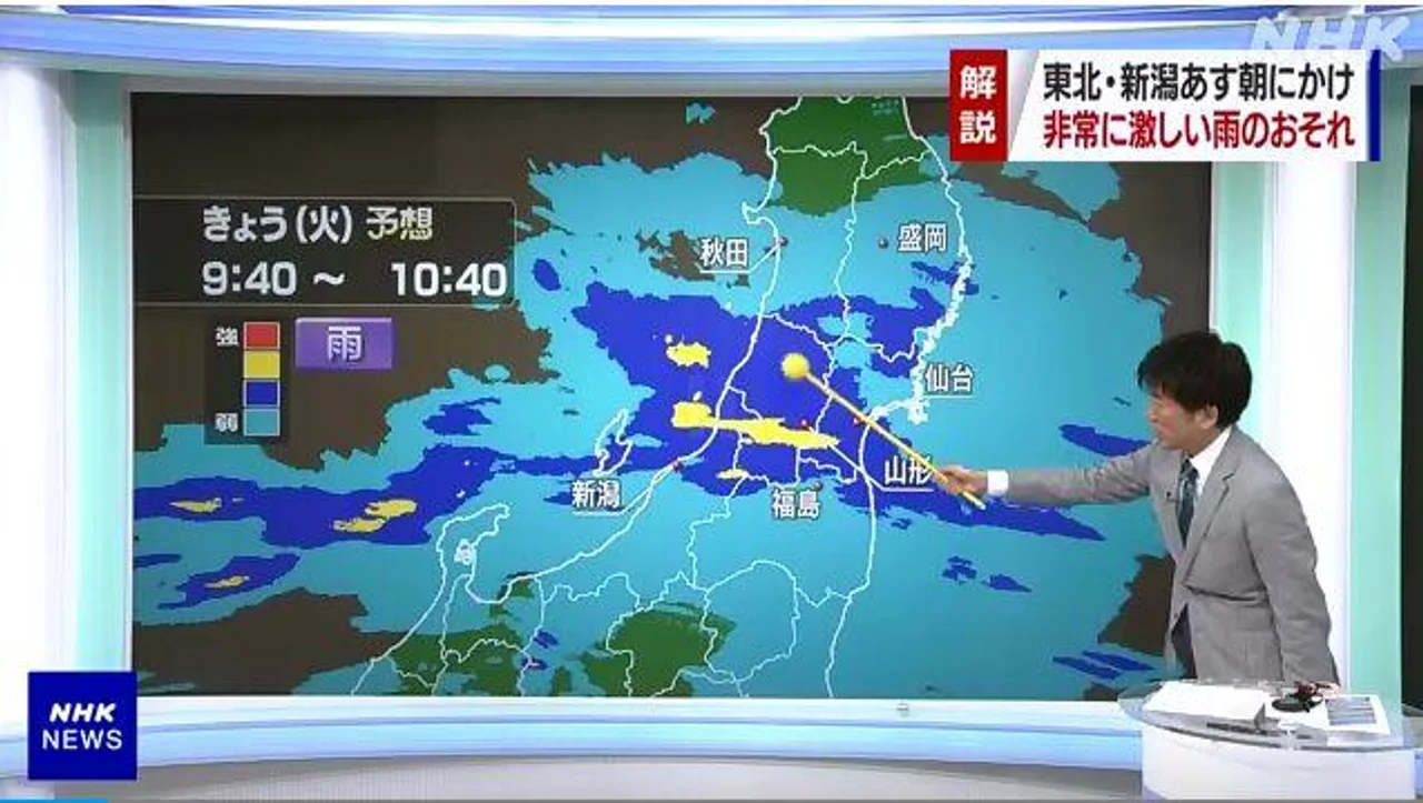 河流决堤,灾害警报……日本东北地区多地暴雨成灾