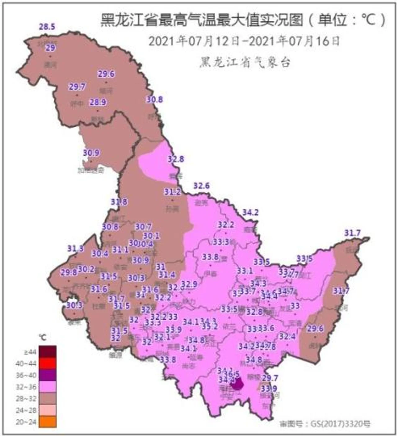 未来一周黑龙江持续高温天气 个别地区可达36℃