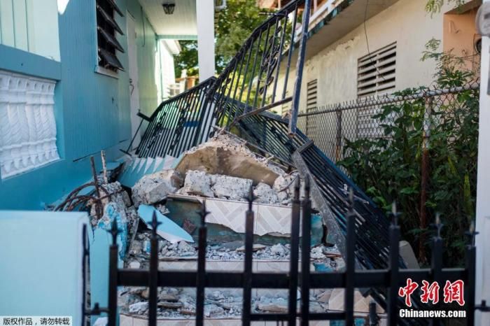 美海外属地波多黎各连遭强震侵袭 著名历史建筑坍塌