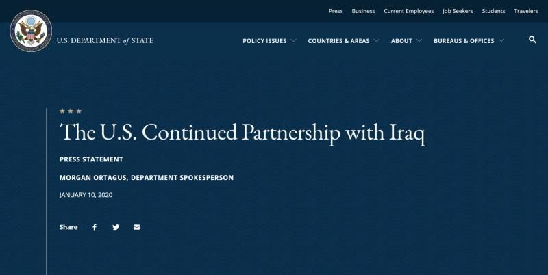 美国拒绝同伊拉克商谈撤军事宜 称美军在伊拉克的存在是“长期性的”