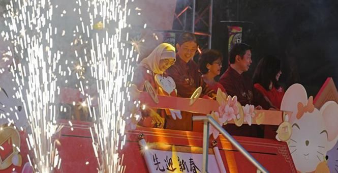 新加坡牛车水农历新年庆祝活动开幕