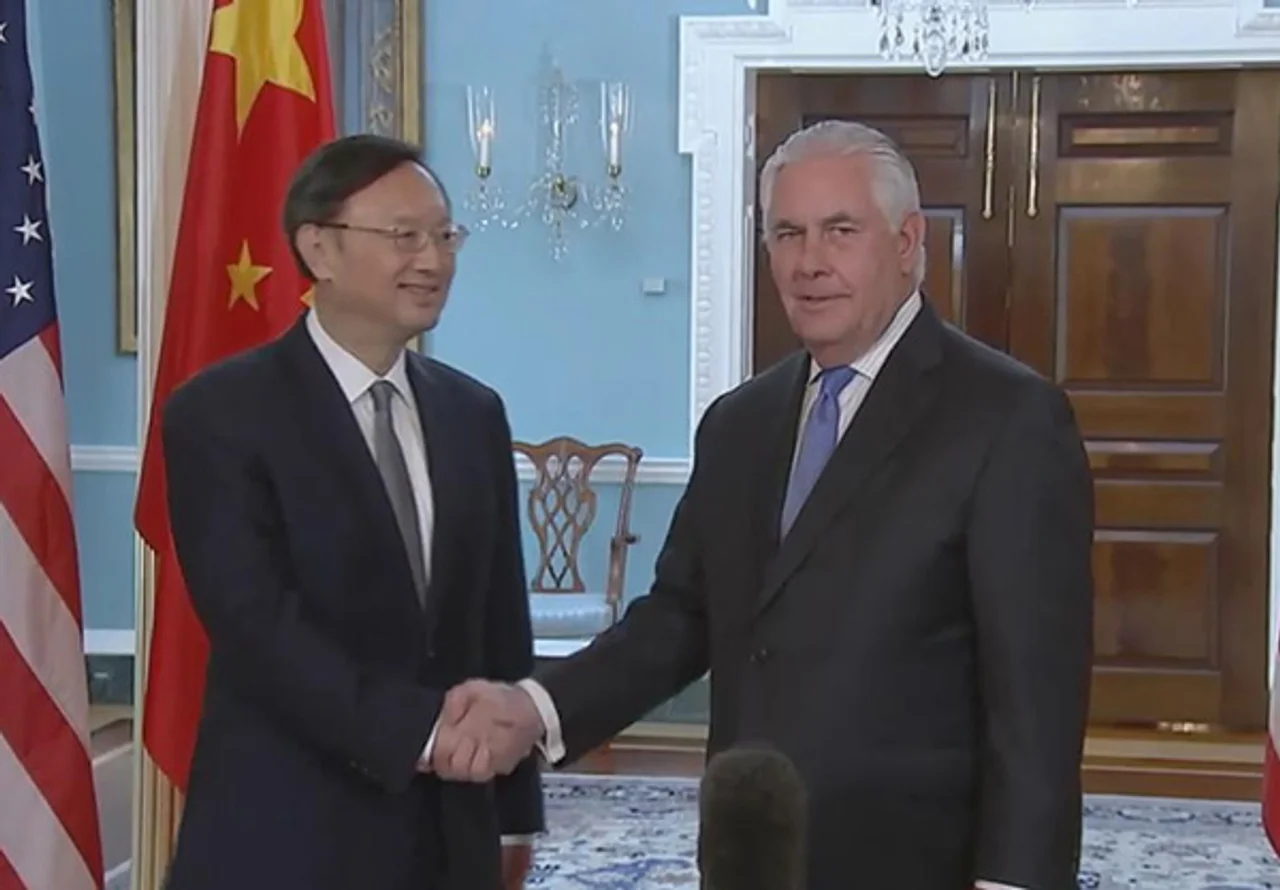 杨洁篪会见美国国务卿,蒂勒森:特朗普非常期待年内的访华