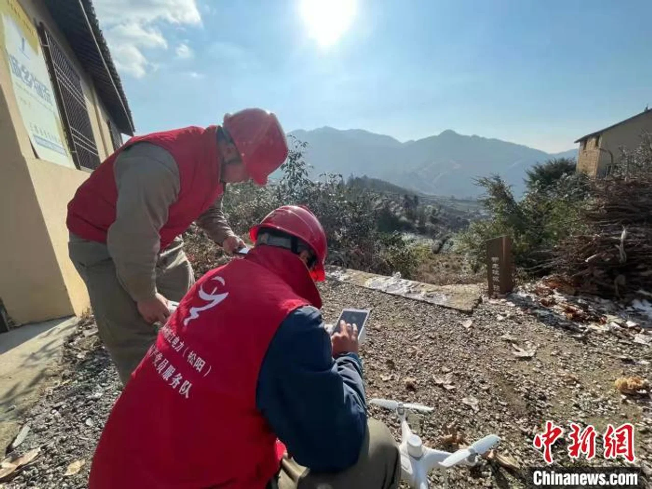 “战”寒潮一线:浙江丽水护网保电 投用无人机巡视提效率