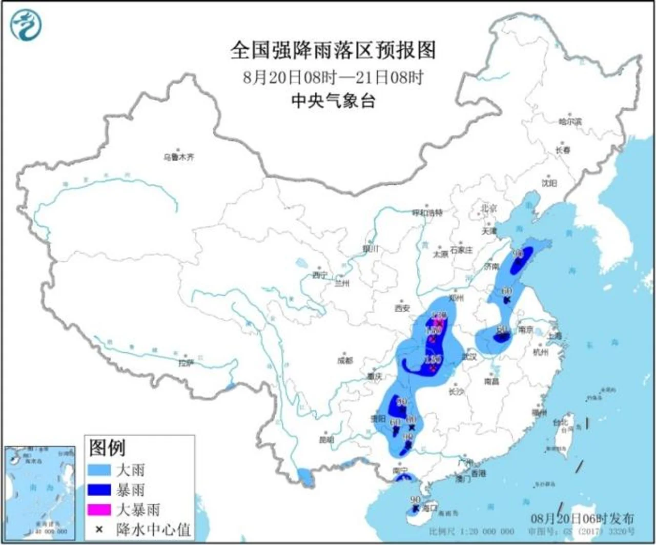 中央气象台发布暴雨黄色预警 湖南山东等地有大到暴雨