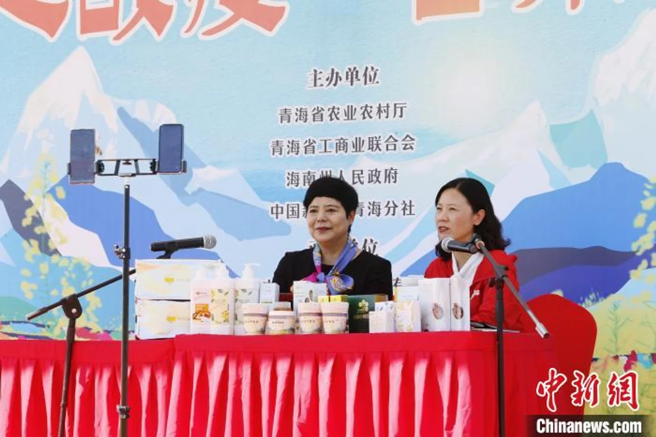 青海湖畔“花海直播间”:“甜蜜”带货助农增收