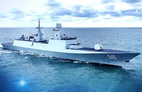中国海军054B护卫舰首舰漯河舰交接入列