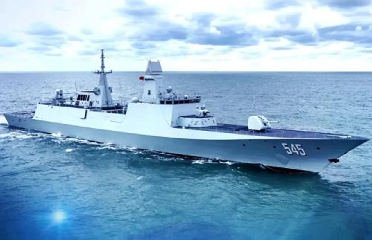 中国海军054B护卫舰首舰漯河舰交接入列