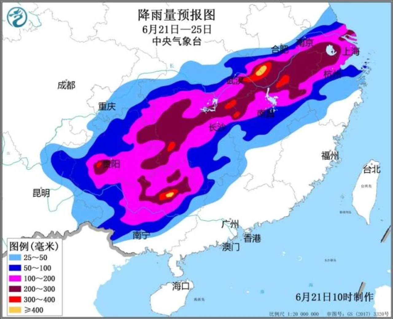 贵州至长江中下游一带将迎入汛以来最强降雨过程