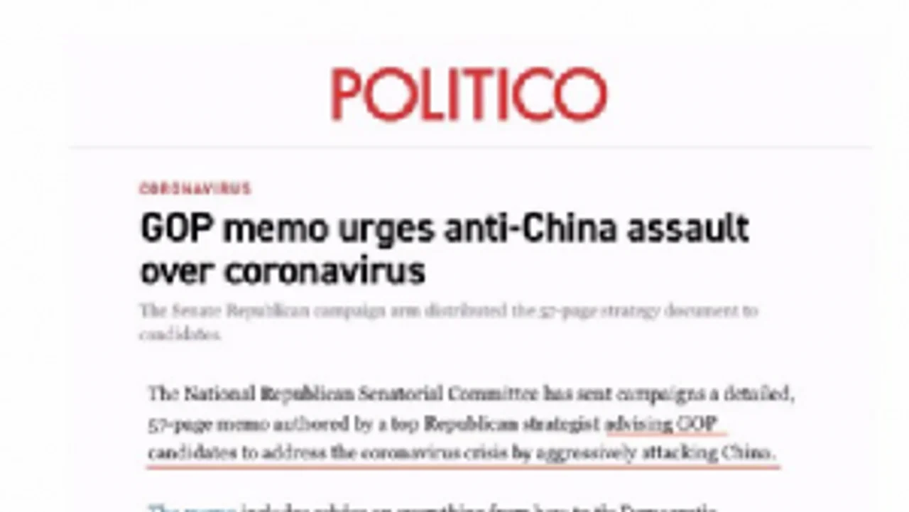 美共和党为竞选发“甩锅中国指南” 华春莹:“真是个好剧本”