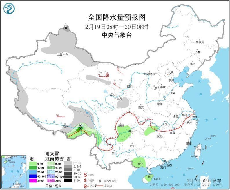华北东北地区将有雨雪天气 青藏高原南部有降雪 
