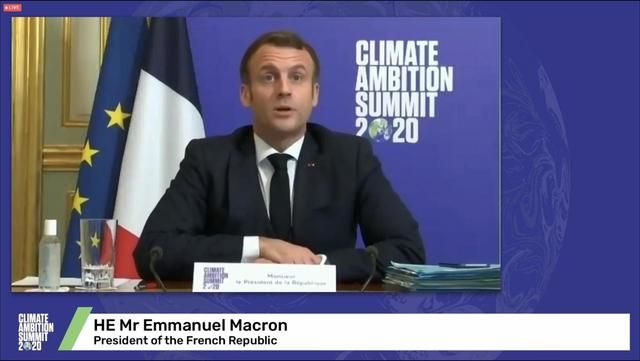 马克龙：应对气候变化需共同行动 赞赏欧中开展的杰出合作