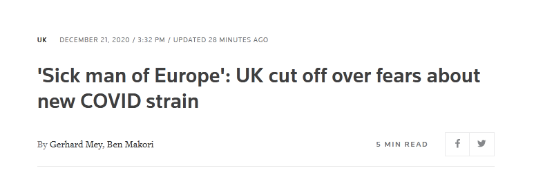 被30多国限制交通，英国媒体对自己真狠，连“欧洲病夫”都用上了！