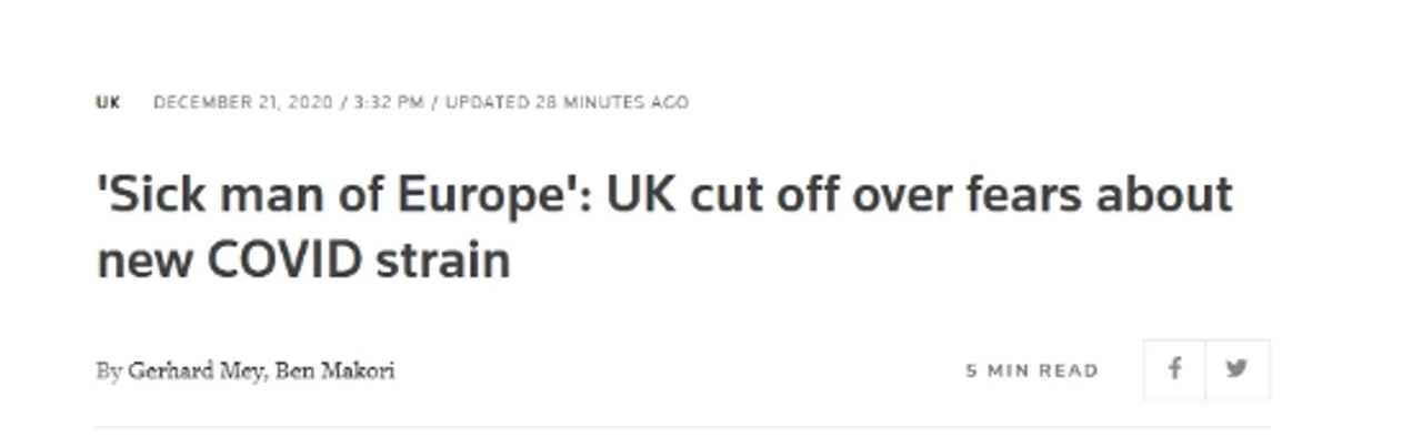 被30多国限制交通,英国媒体对自己真狠,连“欧洲病夫”都用上了!