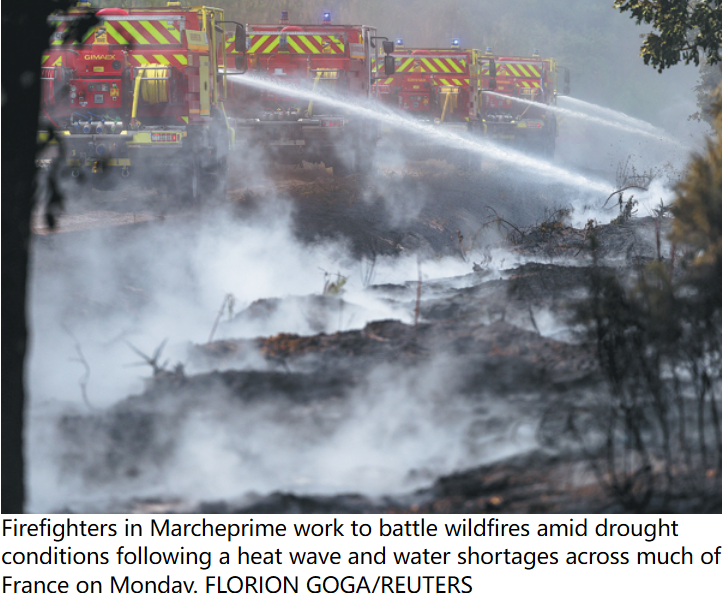 France comes under grip of 'unprecedented' fires